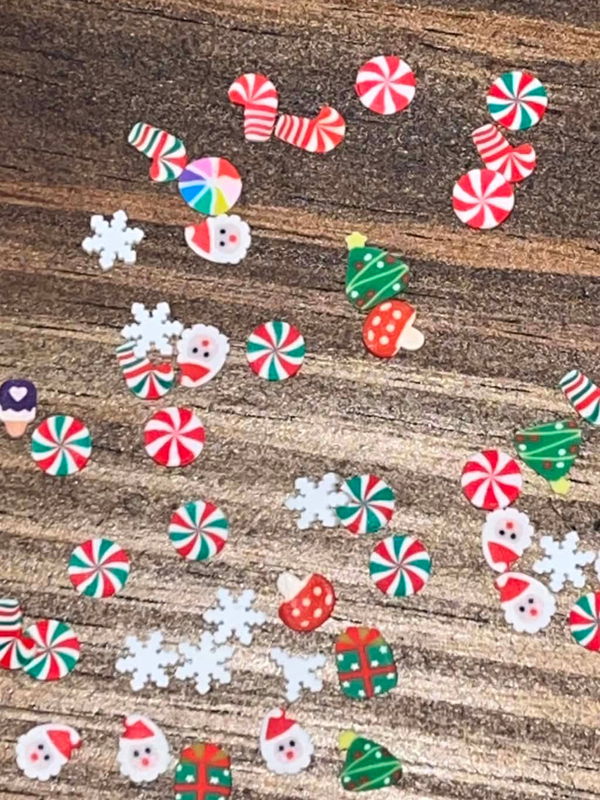 Mini Christmas Festive Nail Charm Assortment – Holiday Nail Art Mix
