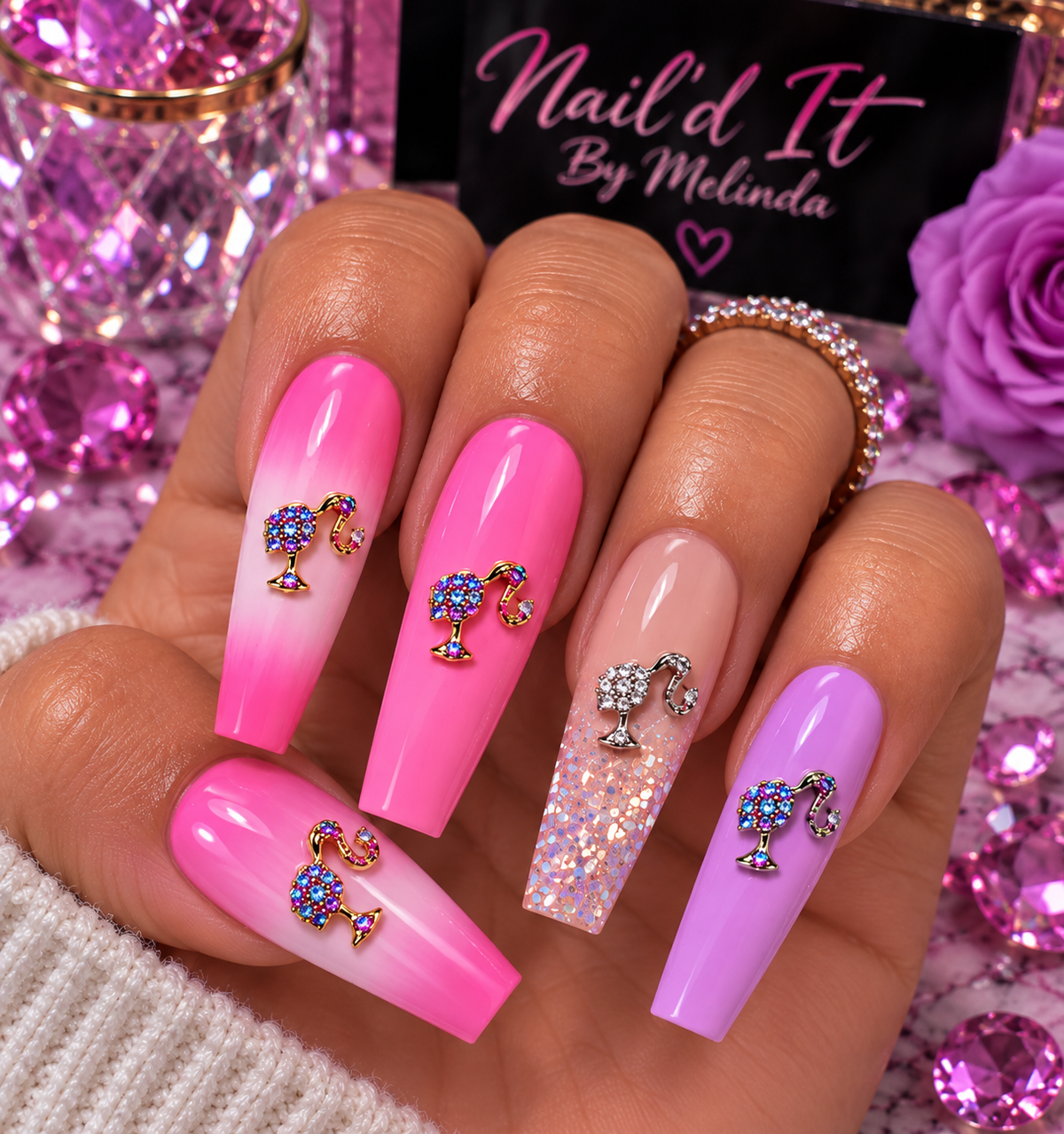 BB Rhinestone Nail Charms – 12 Pc Pack