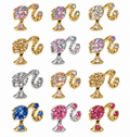 BB rhinestone nail charms close-up showing all 12 color variations