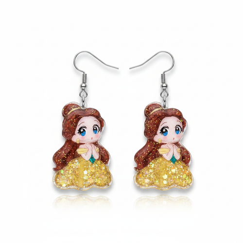 Belle Earrings White Background