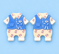 Teddy & Me baby boy teddy bear outfit earring charms close-up