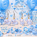 Dream Big baby boy laying angel elephant earrings – Sweet Baby Boy baby shower mockup