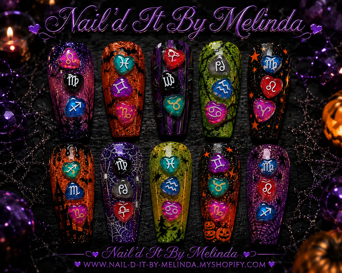 Halloween Zodiac Nail Charms - Nail'd It By Melinda branded image