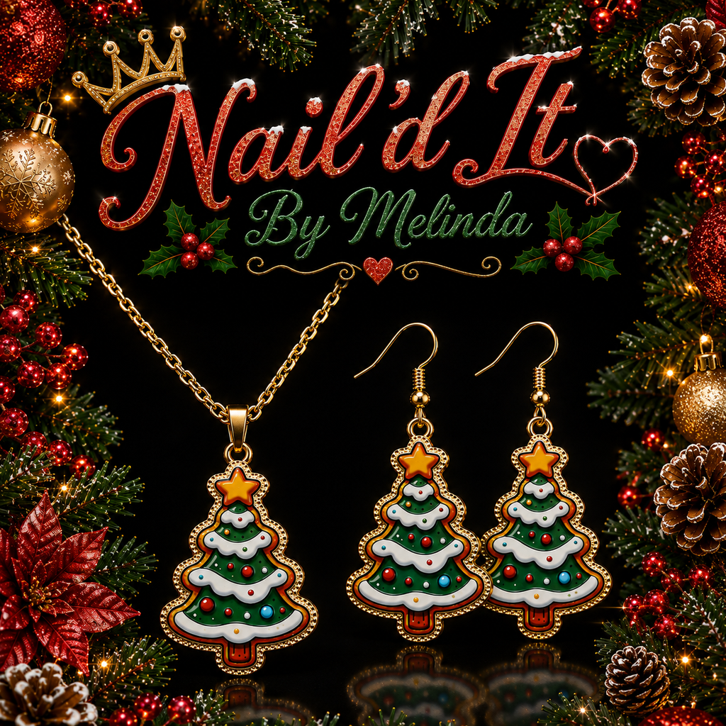 O Christmas Bling Necklace & Earring Set