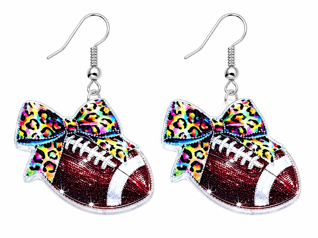 Game Day Glam Football Earrings