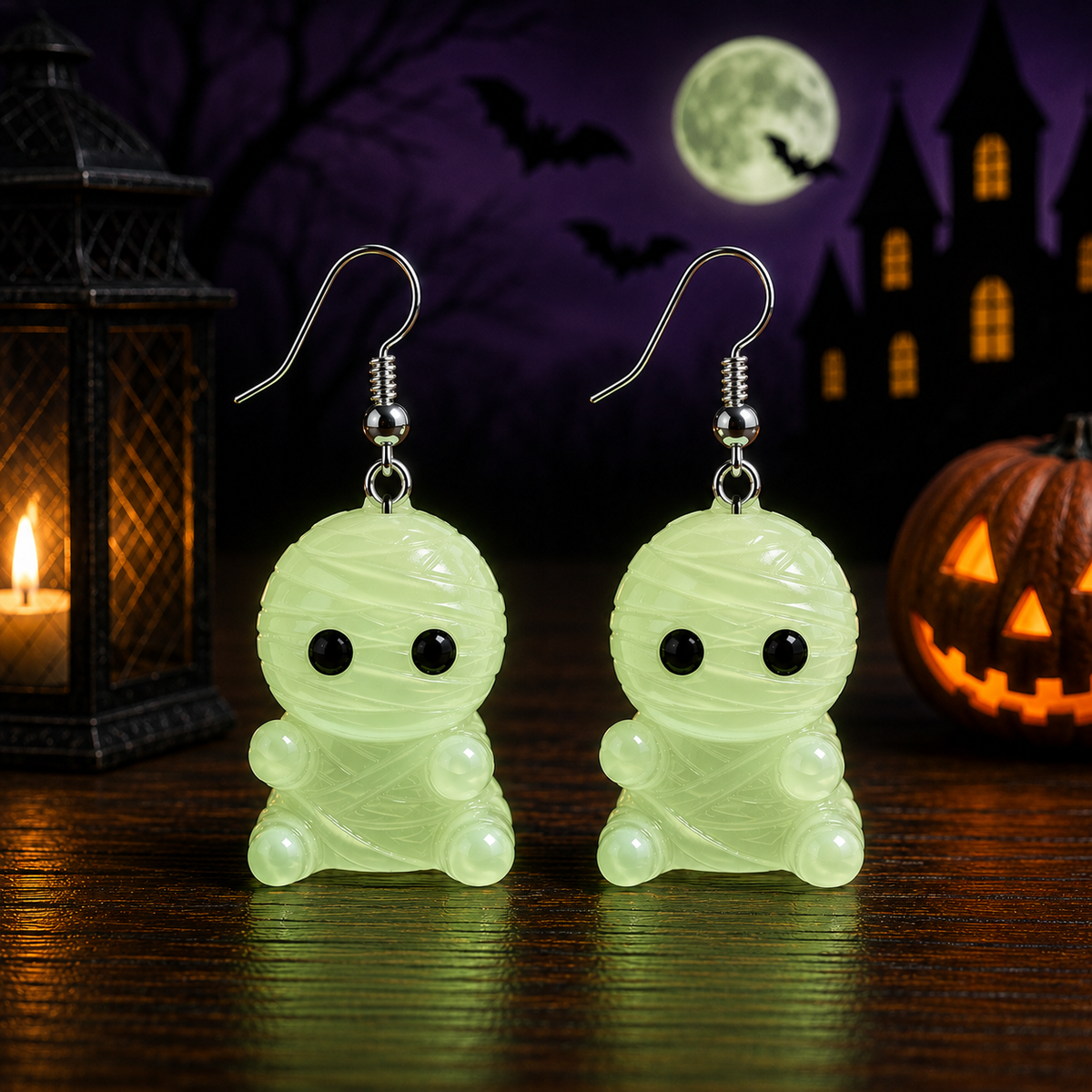 Lil' Mummy Glow Dangle Earrings