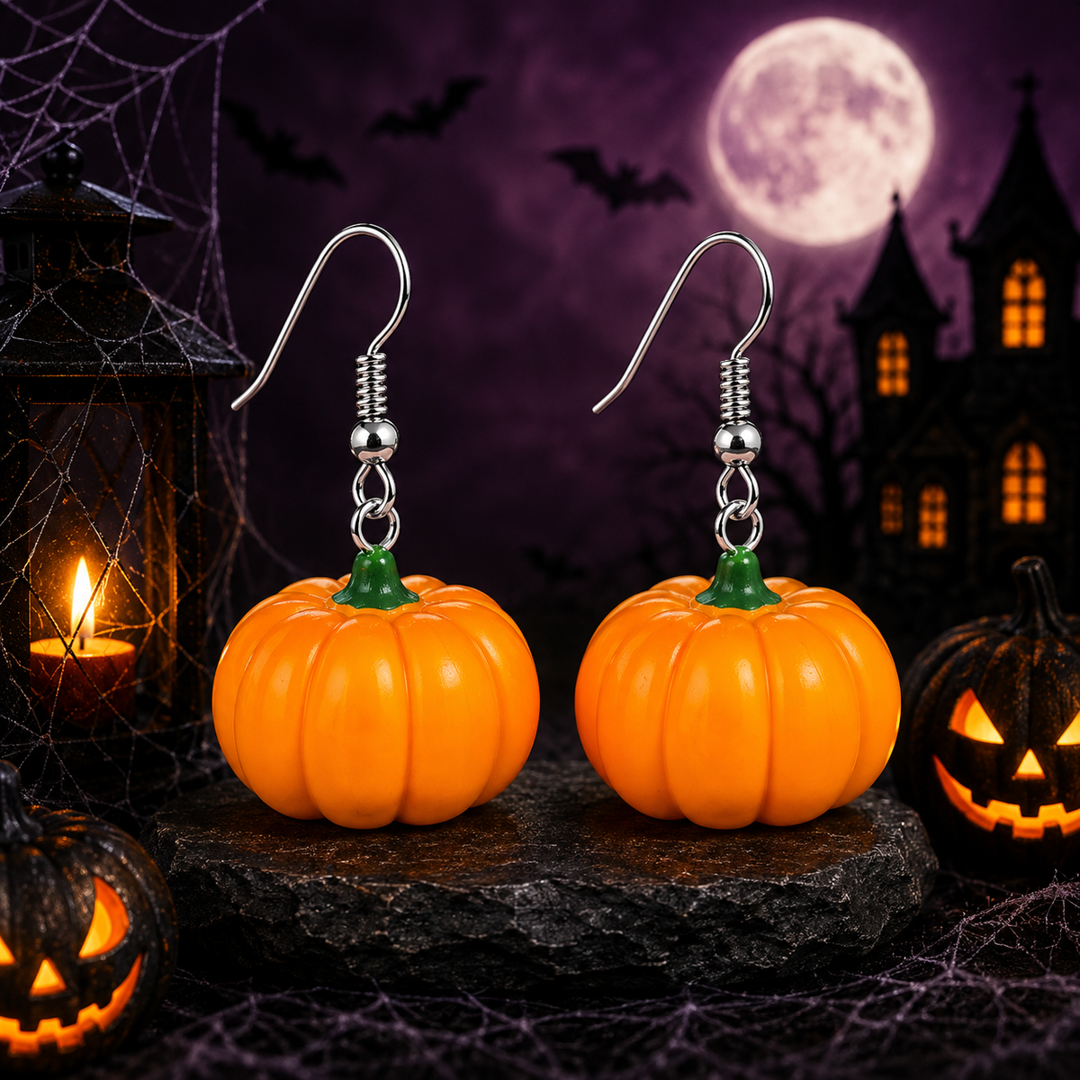 Classic Pumpkin Dangle Earrings