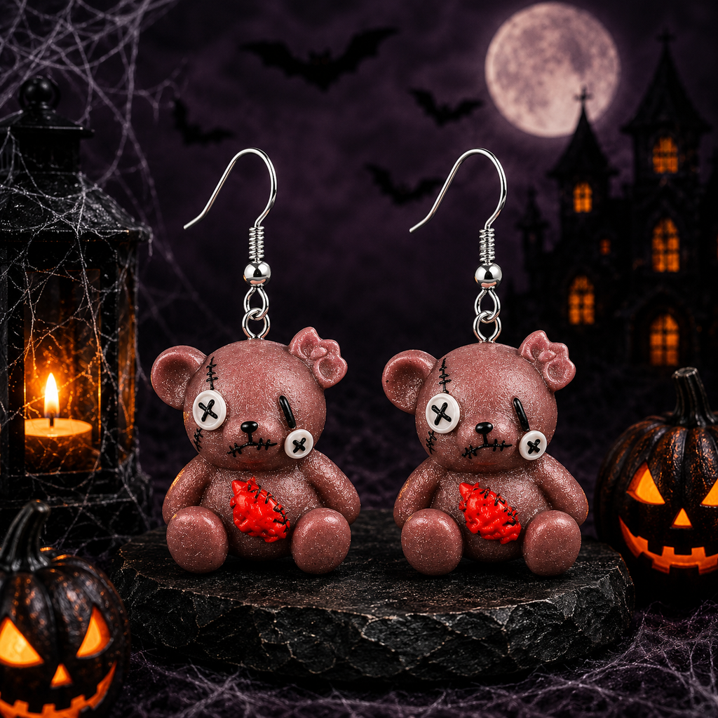 Voodoo Teddy Dangle Earrings