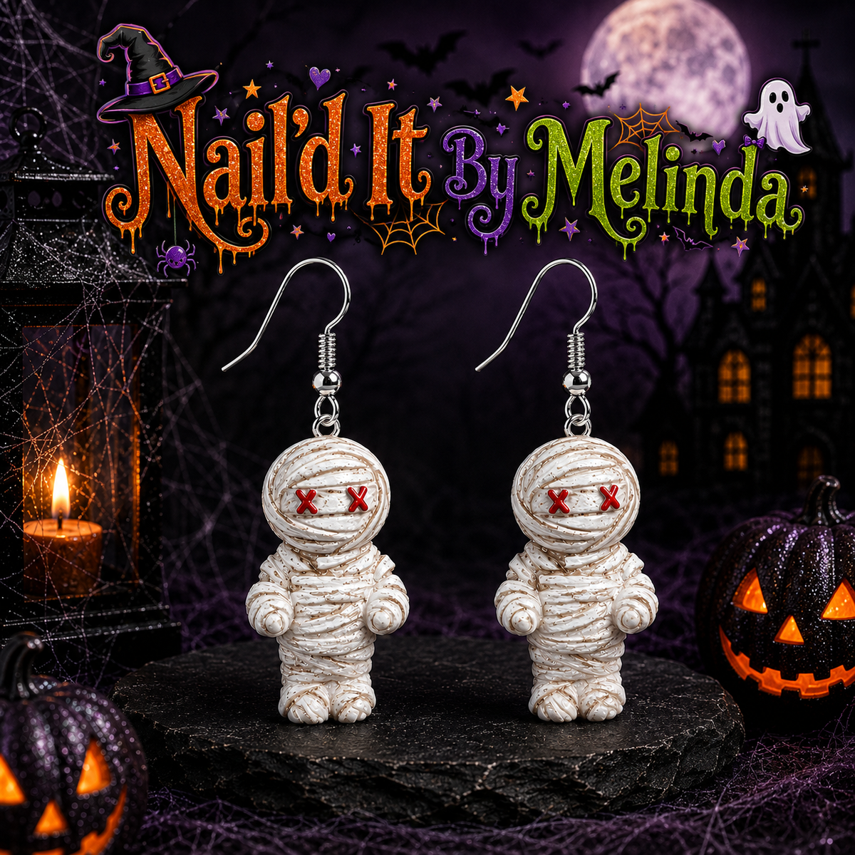Wrapped Up Mummy Dangle Earrings - Nail'd It By Melinda