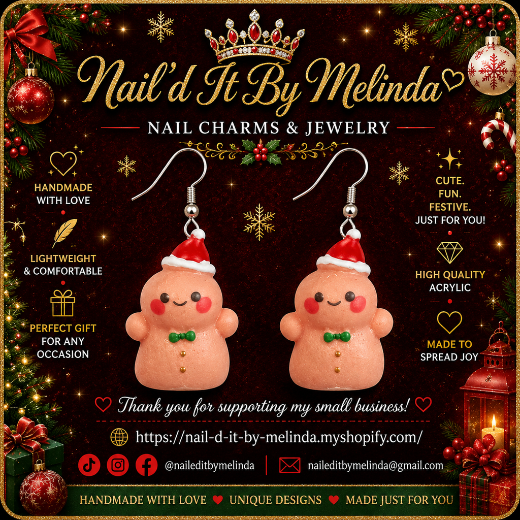 Sweet & Festive Gingerbread Christmas Earrings – Cute Holiday Jewelry