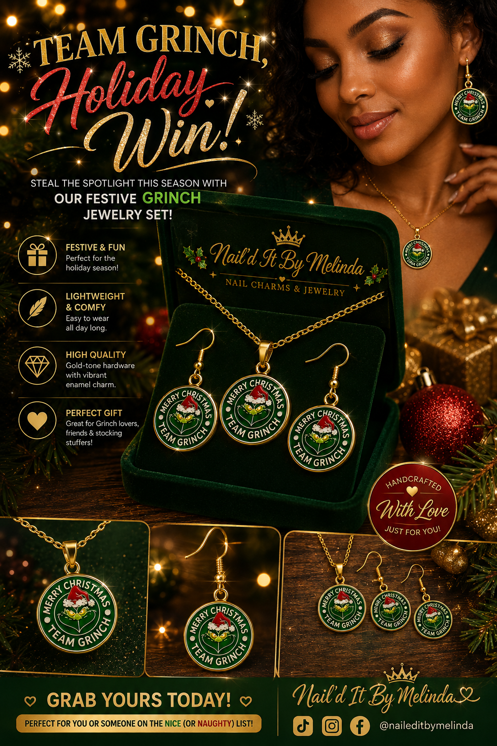 Team Holiday Mischief Jewelry Set