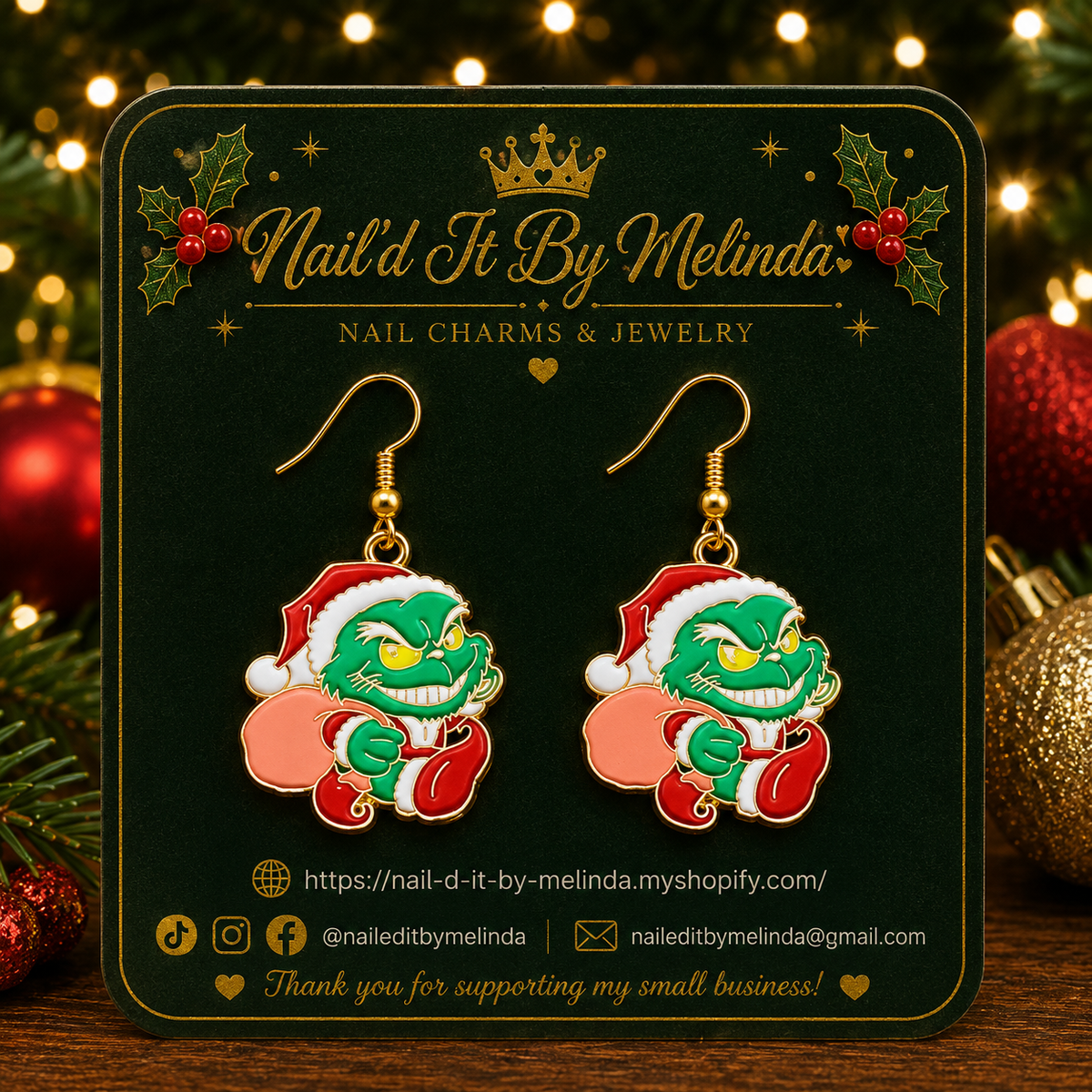 Santa’s Sneaky Sidekick Earrings