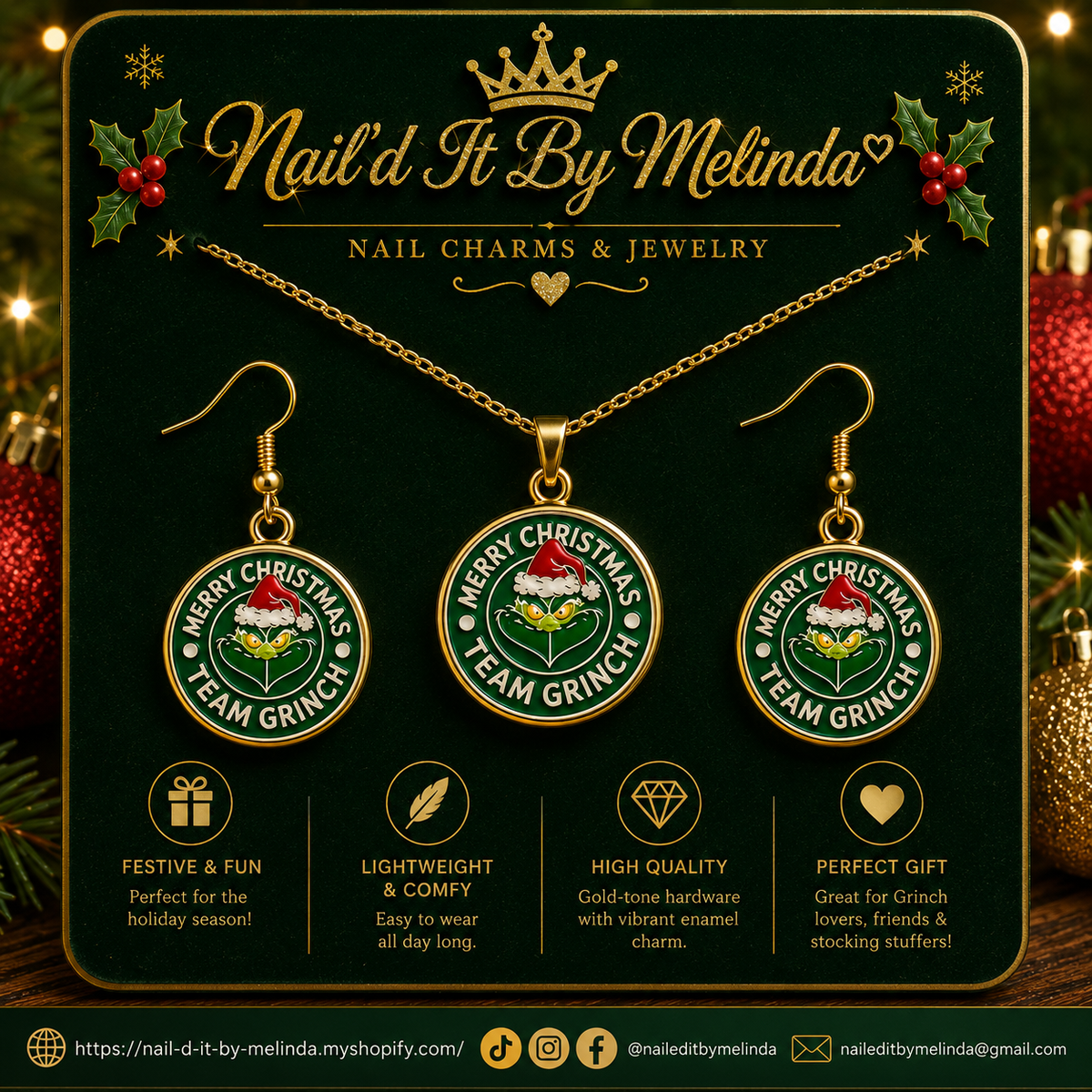 Team Holiday Mischief Jewelry Set