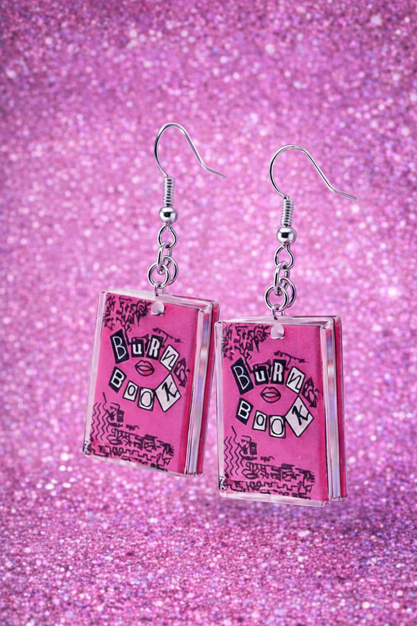 Burn Book Earrings – Mean Girls Inspired Statement Earrings