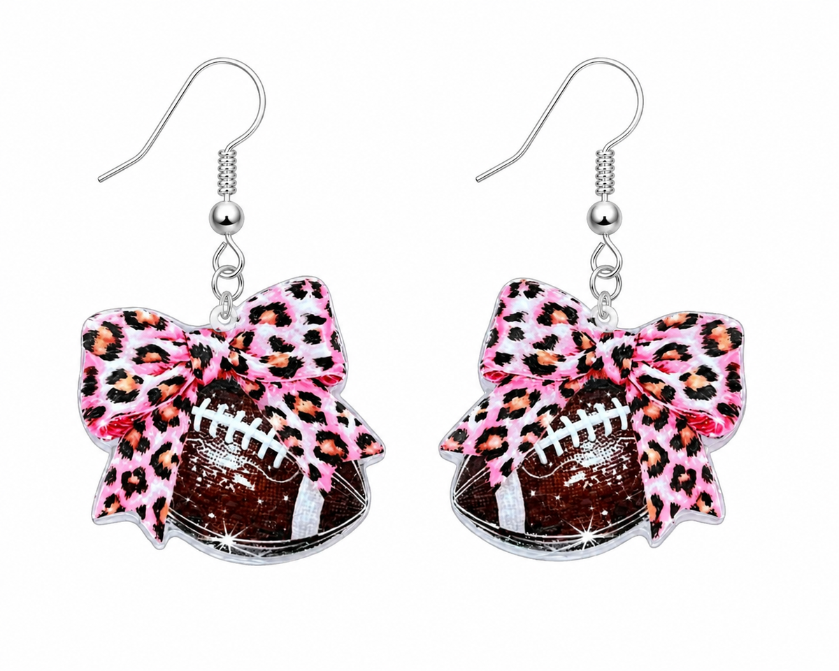 Game Day Glam Football Earrings