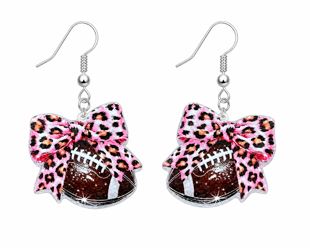 Game Day Glam Football Earrings