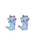 Marie the Aristocat Glitter Dangle Earrings - stud view