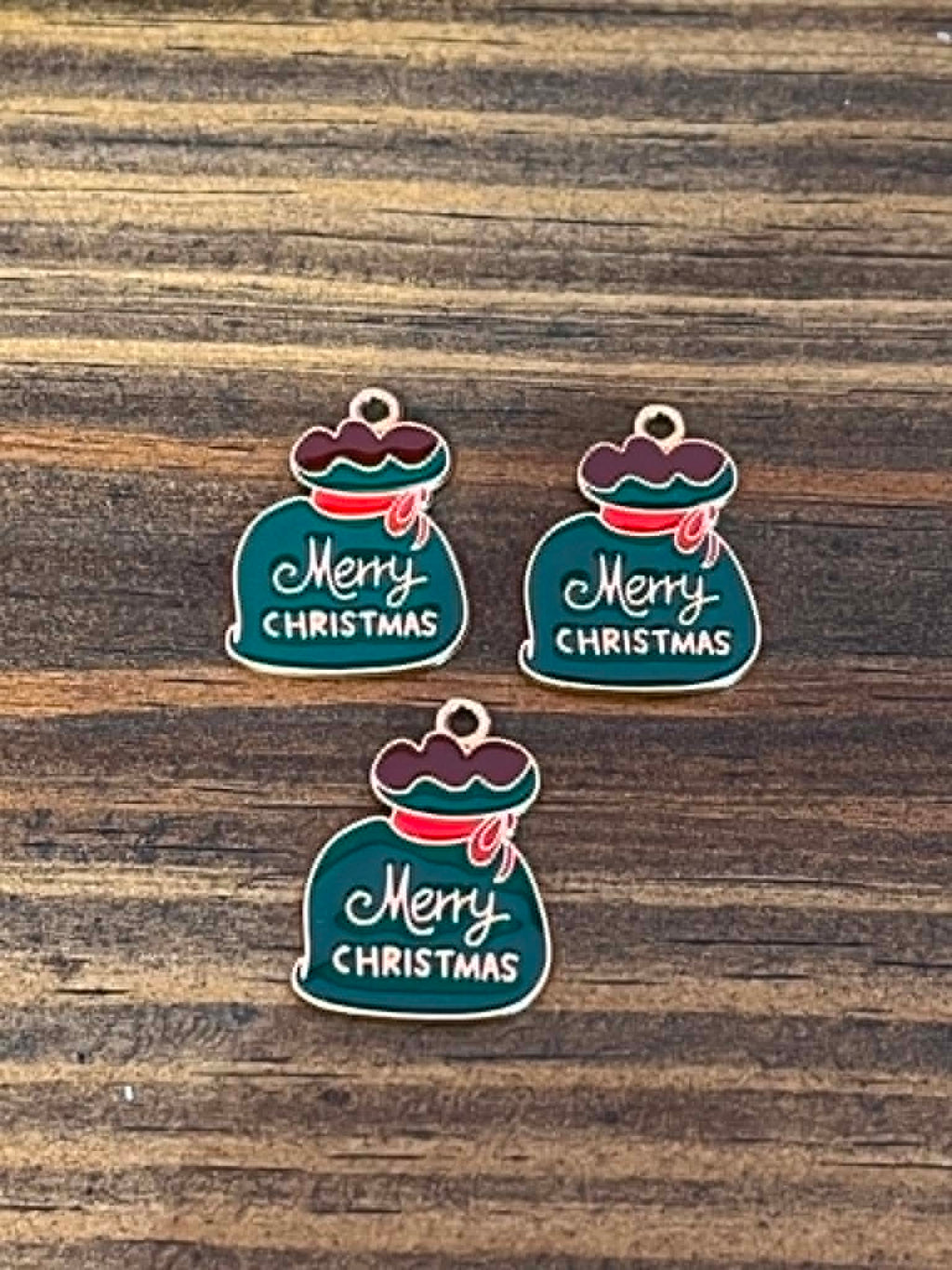 Santa's Merry Gift Bag Necklace & Earring Set – Christmas Jewelry Gift