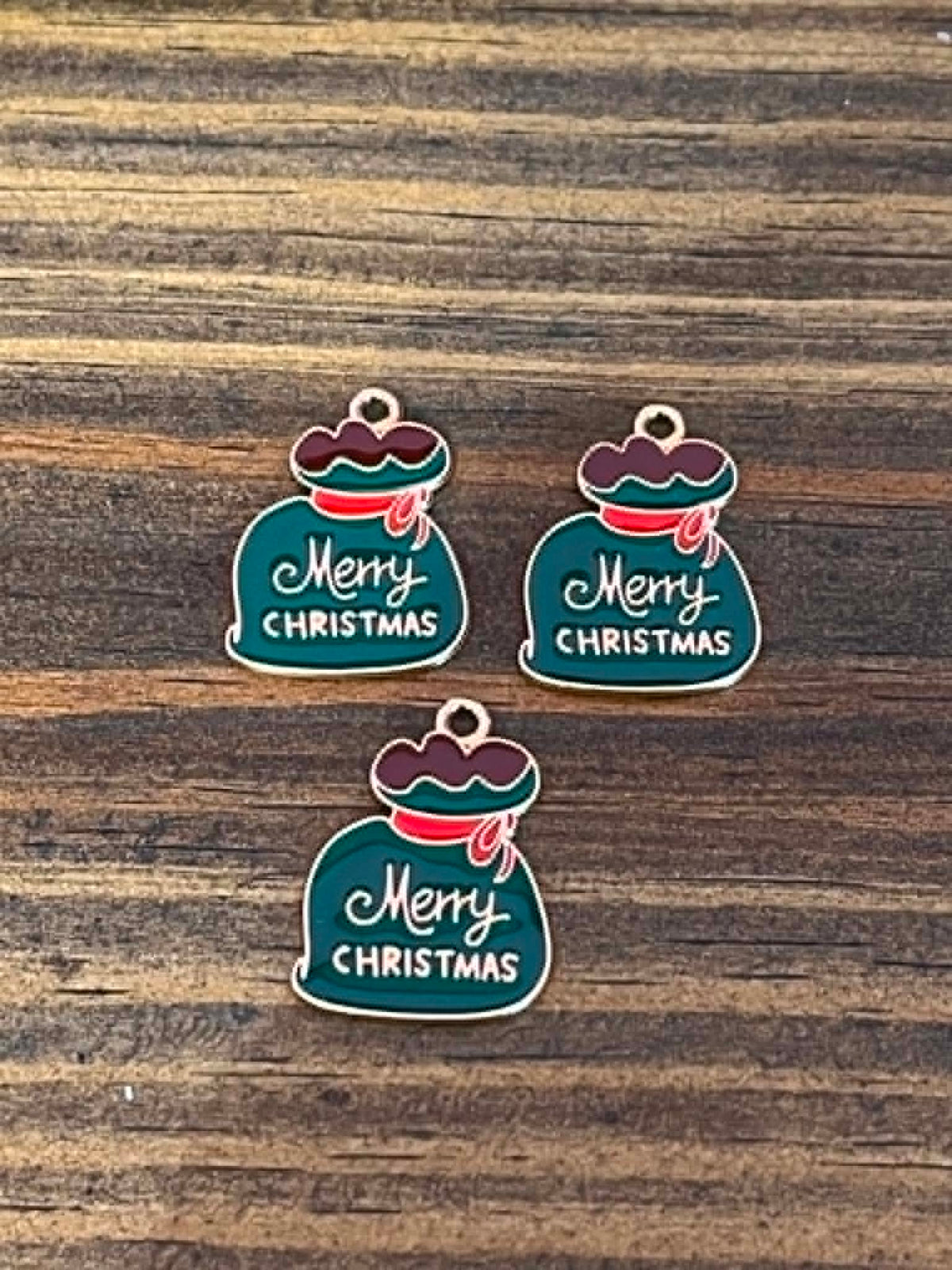 Santa's Merry Gift Bag Necklace & Earring Set – Christmas Jewelry Gift