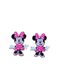 Minnie Mouse Pink Glitter Dangle Earrings