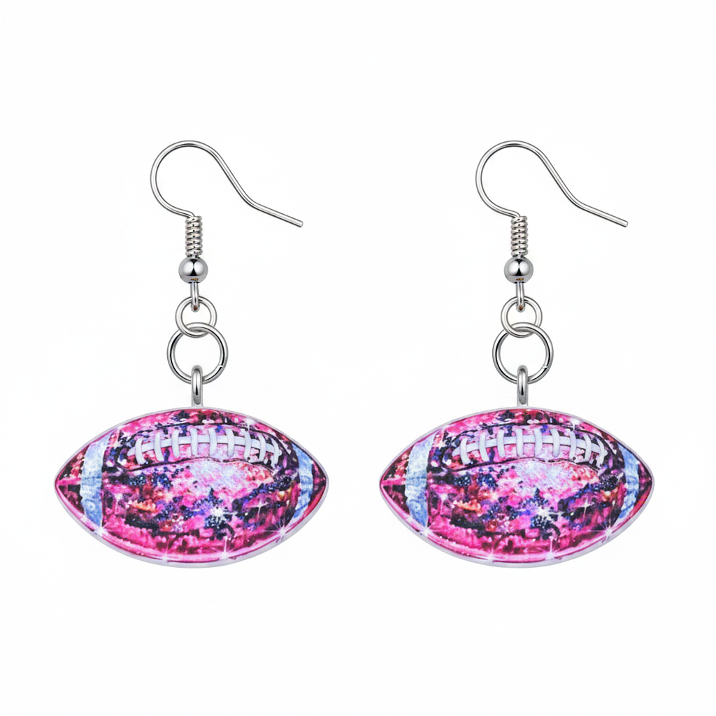 Game Day Glam Football Earrings