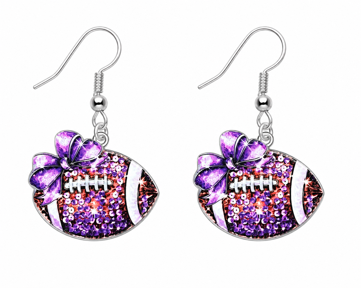 Game Day Glam Football Earrings