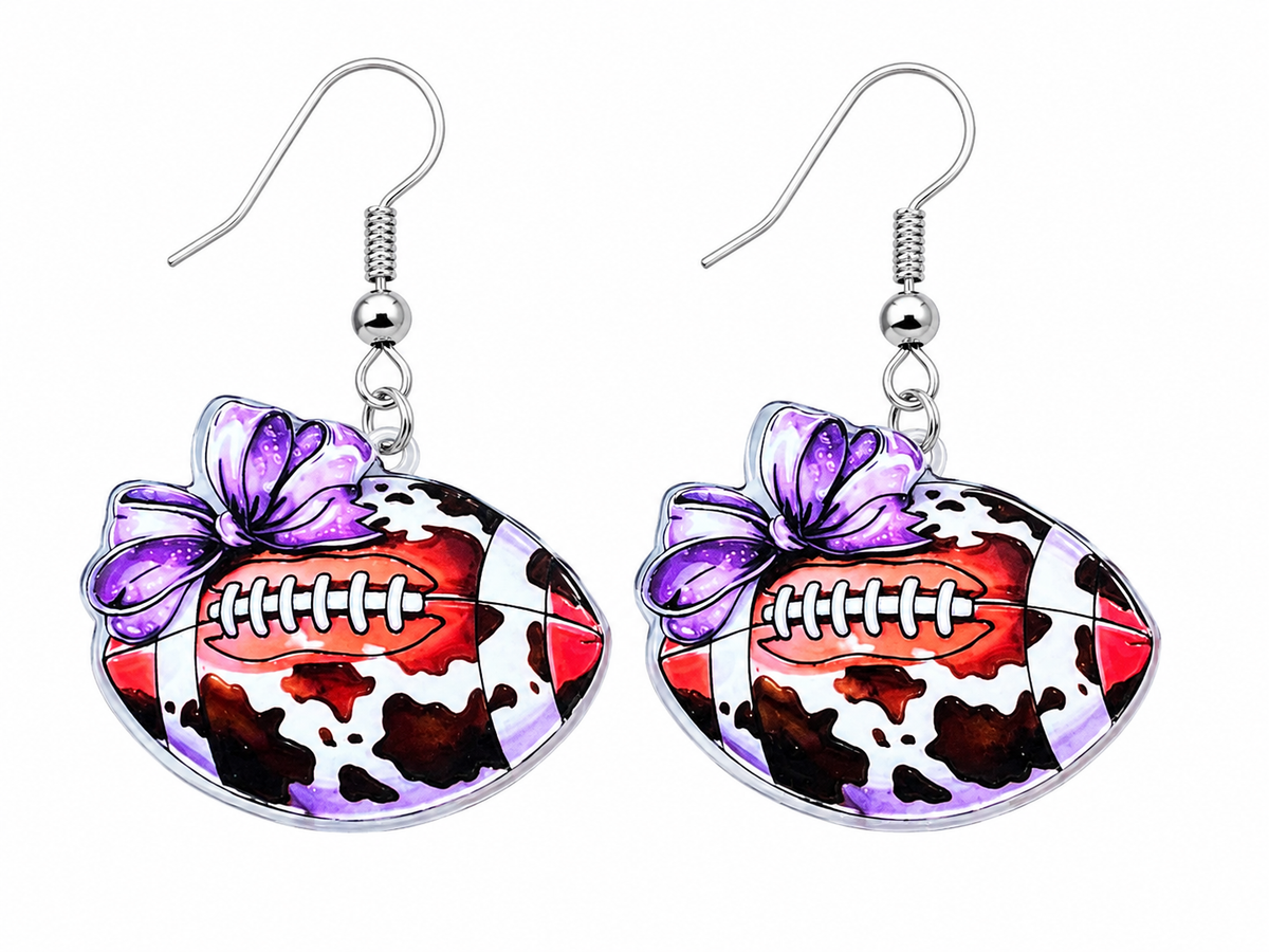 Game Day Glam Football Earrings