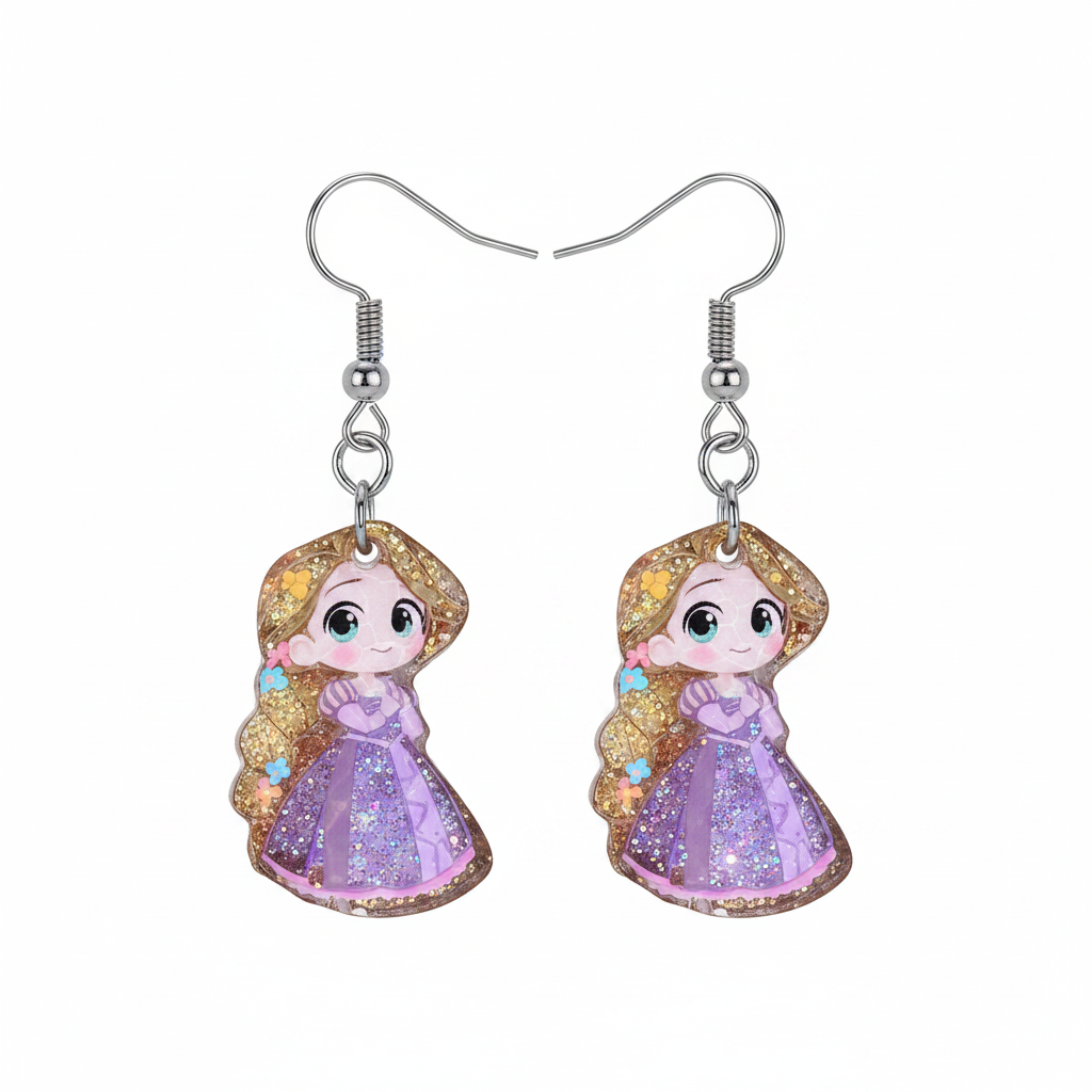Rapunzel Dangle Earrings Mockup