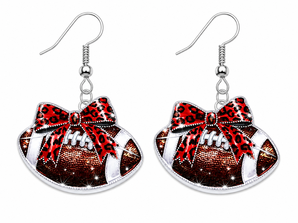 Game Day Glam Football Earrings