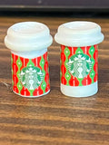 Holiday Cup Cheer Earrings – Festive Coffee Lover Jewelry