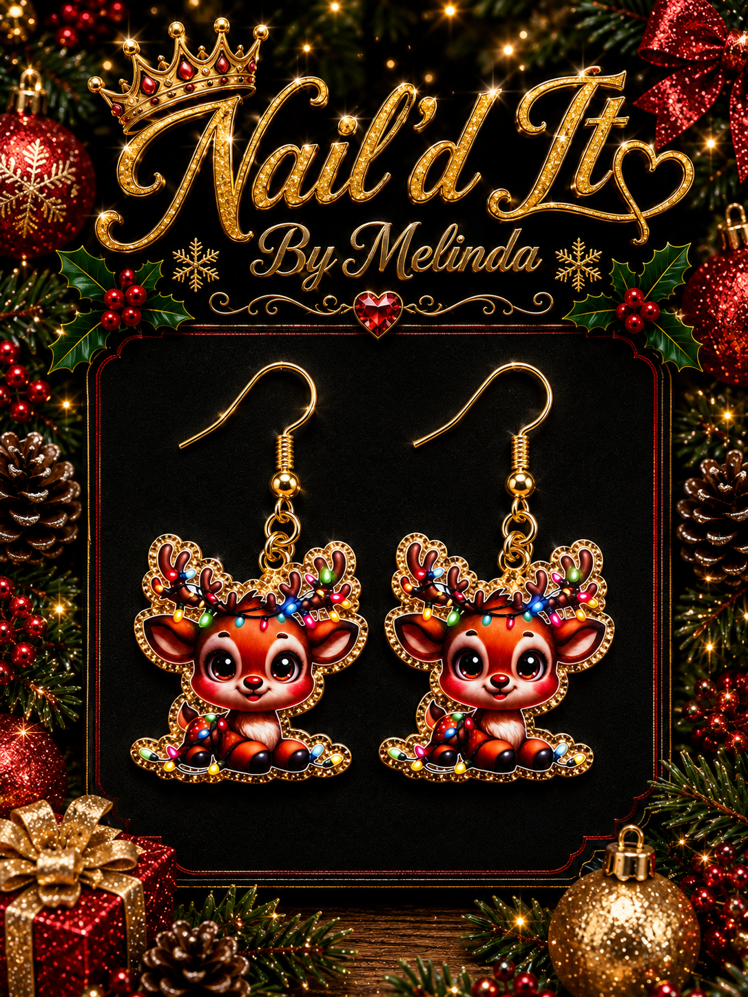 Jingle & Shine Reindeer Earrings