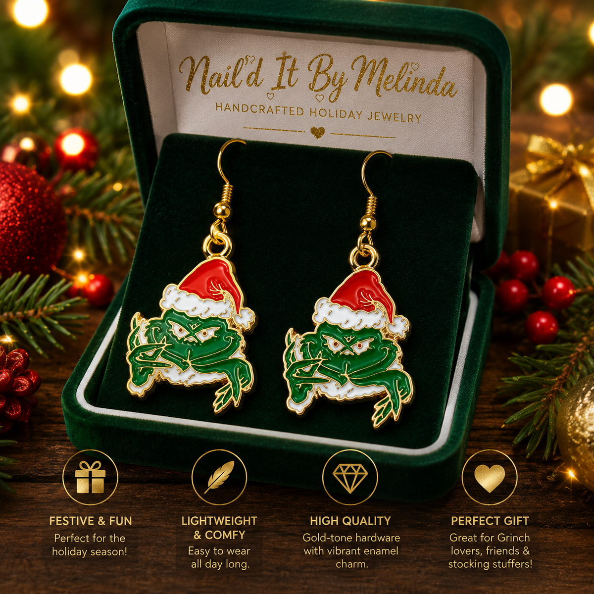 Holiday Trouble Dangle Earrings