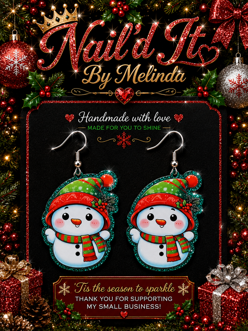 Frosty & Fabulous Snowman Earrings