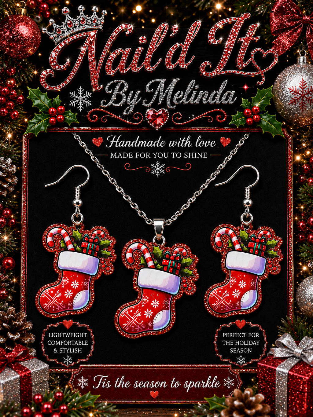 Santa's Stash Holiday Jewelry Set – Festive Christmas Jewelry