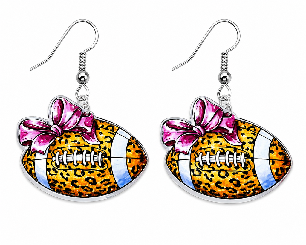 Game Day Glam Football Earrings