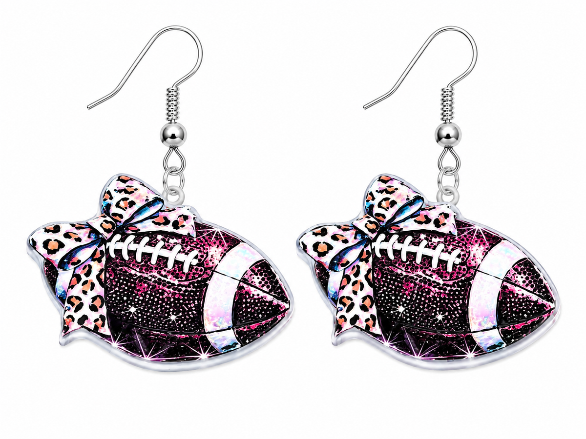 Game Day Glam Football Earrings
